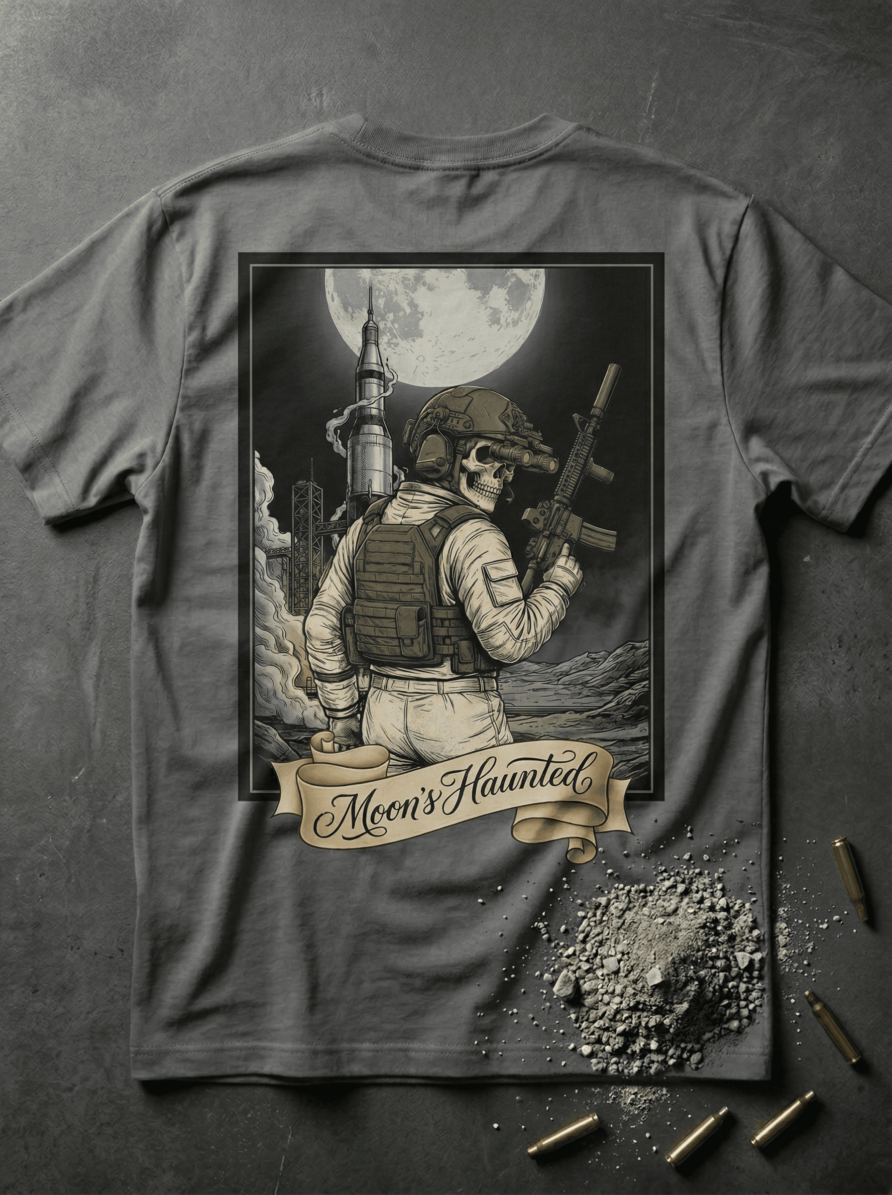 Moon's Haunted Tee — Back